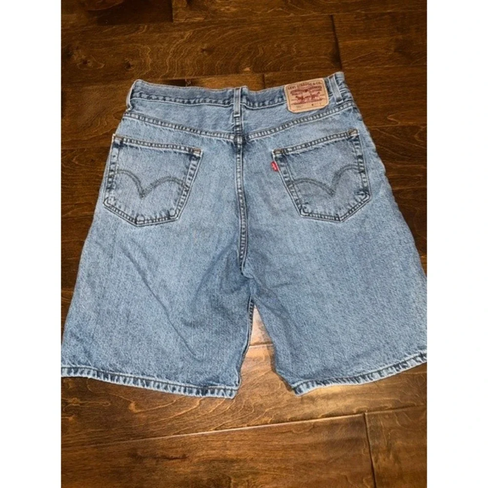 Levis 550 Relaxed Fit Denim Shorts Mens 34 Light Blue Wash Jean Shorts